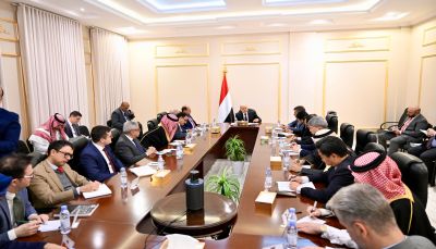 العليمي يحث الدول العشر على ترجمة القرارات السيادية إلى إجراءات عملية في مجلس الأمن