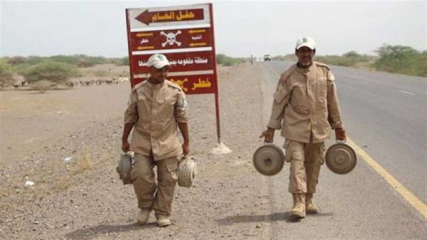 مسام: نزع 1055 لغما وذخيرة حوثية خلال الأسبوع الفائت