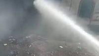 حريق في محل تجاري بشارع هايل حريق في محل تجاري بشارع هايل