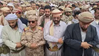 مأرب.. العرادة يتقدم مراسم تشييع الشيخ والبرلماني ربيش بن كعلان بحضور رسمي وشعبي واسع